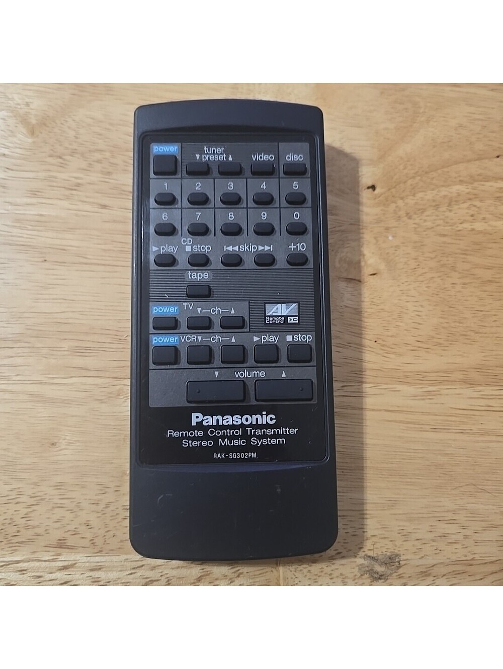 Panasonic RAK-SG302PM Remote Control Transmitter Stereo Music System